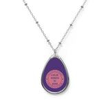 Happy Mother's Day Stepmom Spanish  Oval Necklace
