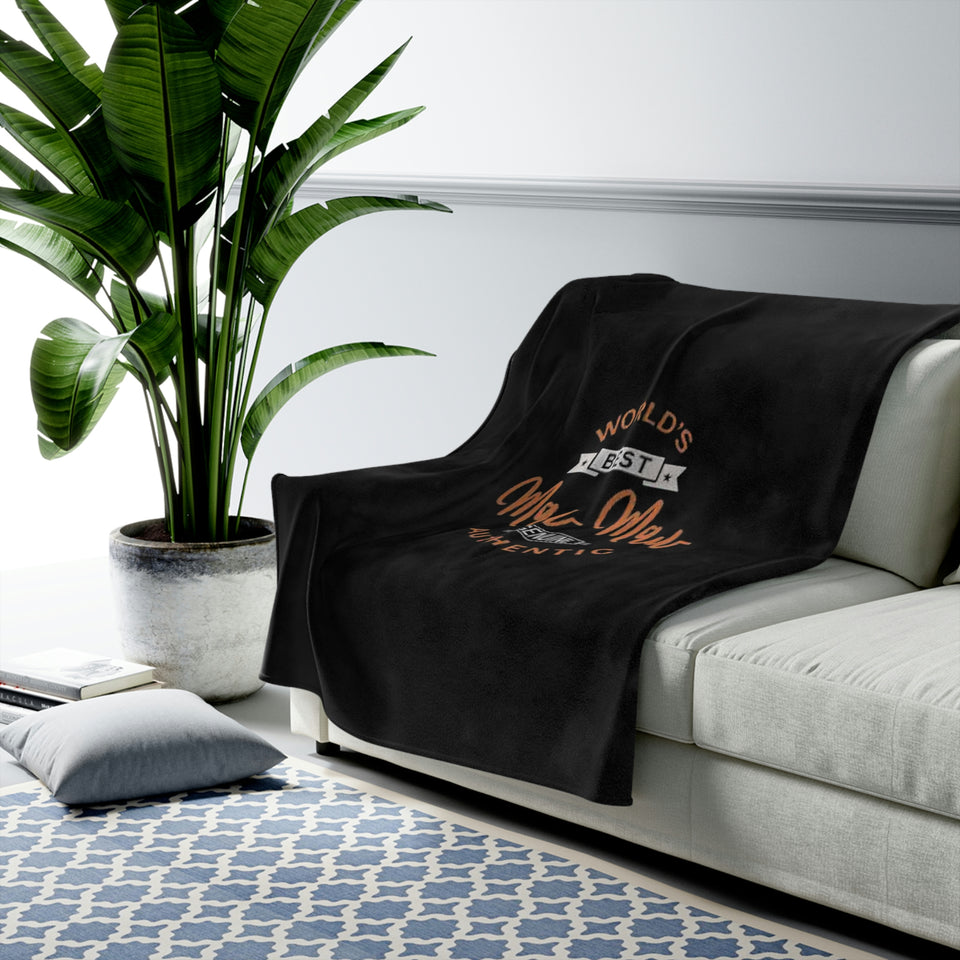 Worlds Best Maw Maw Velveteen Plush Blanket