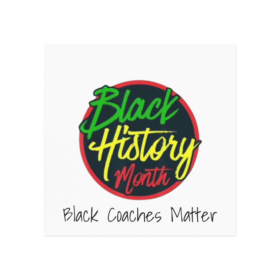 Black Coaches Matter Square Magnet