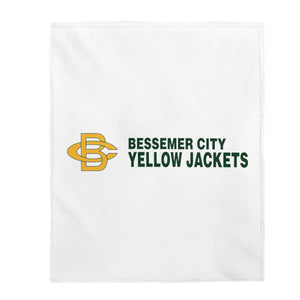 Bessemer City Yellow Jackets Velveteen Plush Blanket