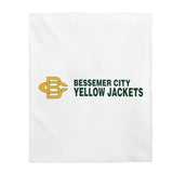Bessemer City Yellow Jackets Velveteen Plush Blanket