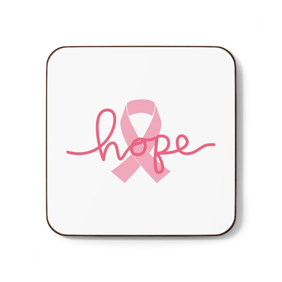 Breast Cancer Awareness HOPE Hardboard Back Coaster
