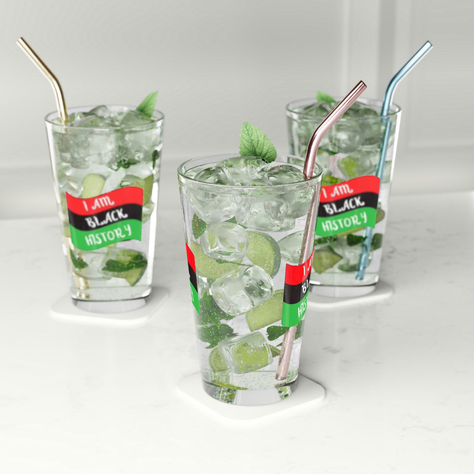 I Am Black History Pint Glass, 16oz