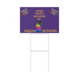 Heading To High School Plastic Yard Sign