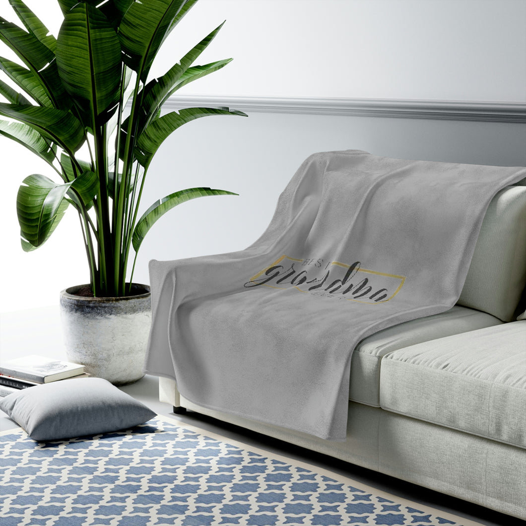 Best Grandma Ever Velveteen Plush Blanket
