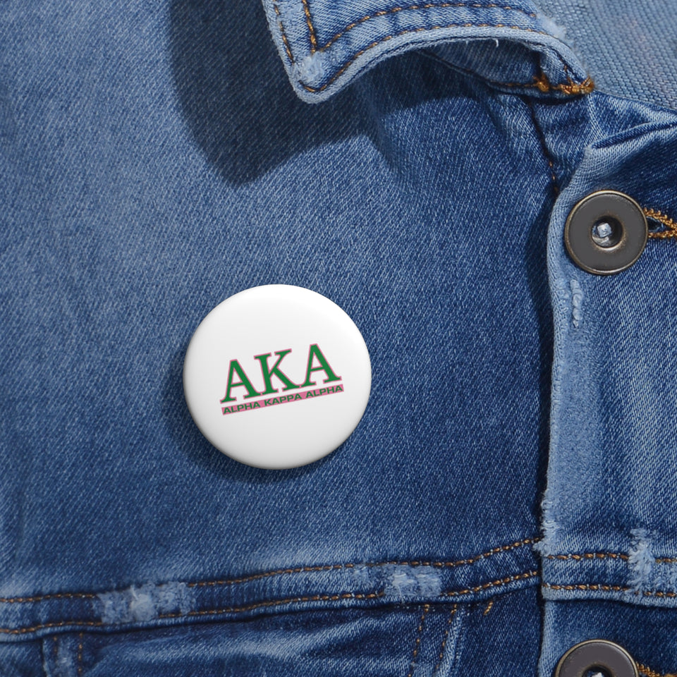 Alpha Kappa Alpha Custom Pin Buttons