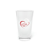 DST Heart Pint Glass, 16oz