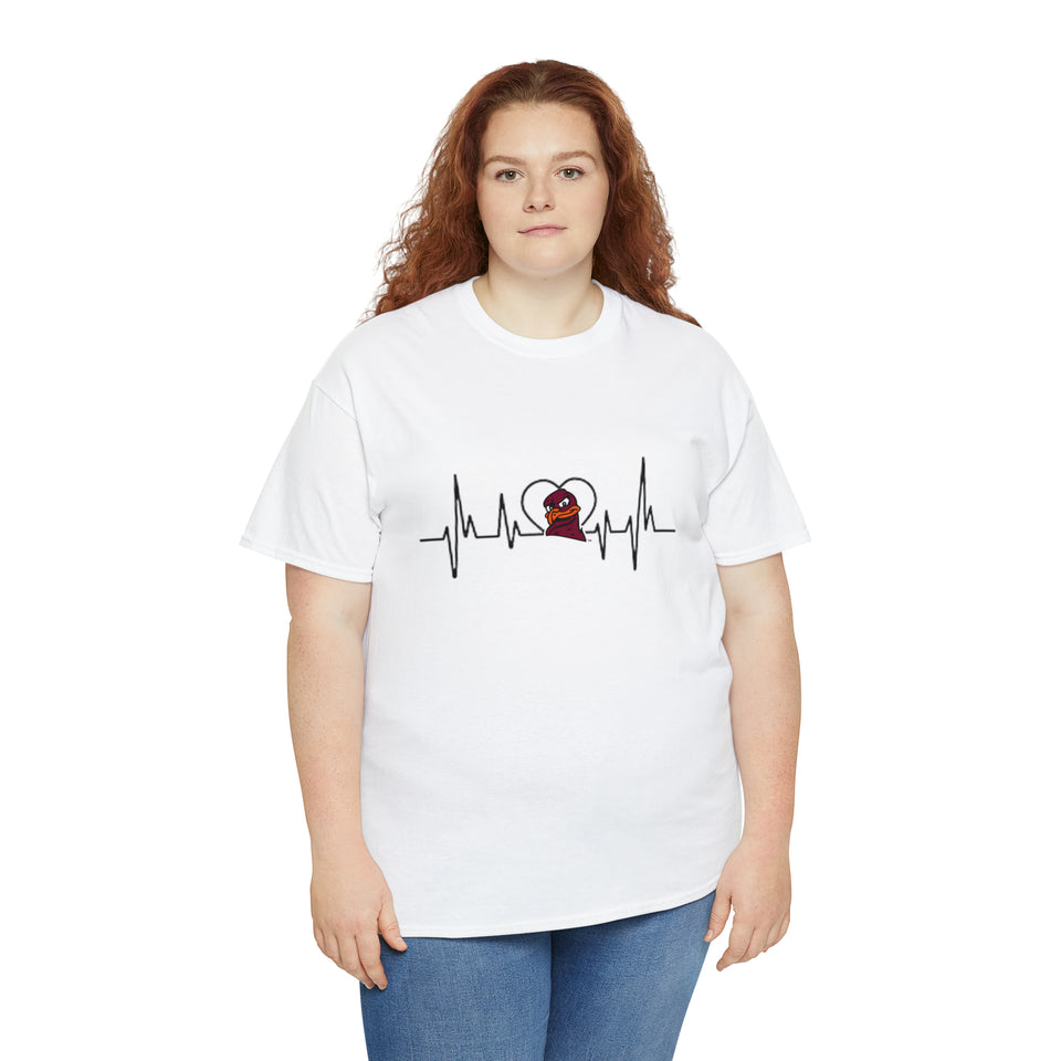 Virginia Tech Heartbeat Unisex Heavy Cotton Tee