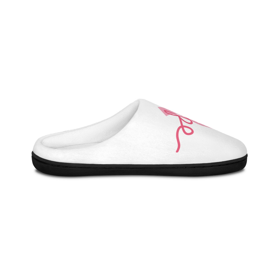 Breast Cancer Awareness HOPE Women's Indoor Slippers