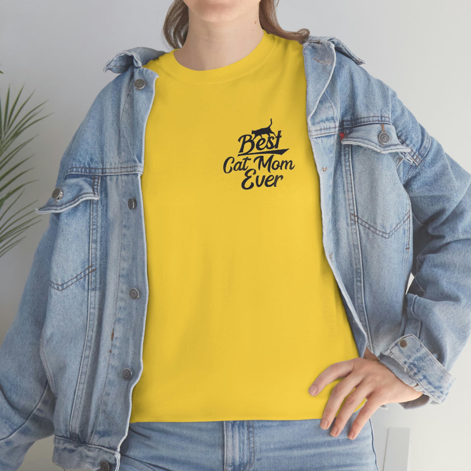 Best Cat Mom Ever Unisex Heavy Cotton Tee