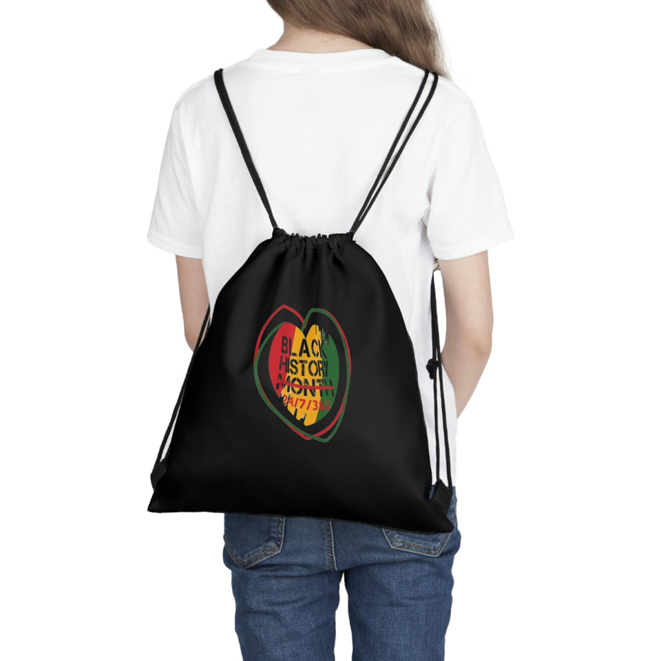 Black History 24/7/365 Outdoor Drawstring Bag