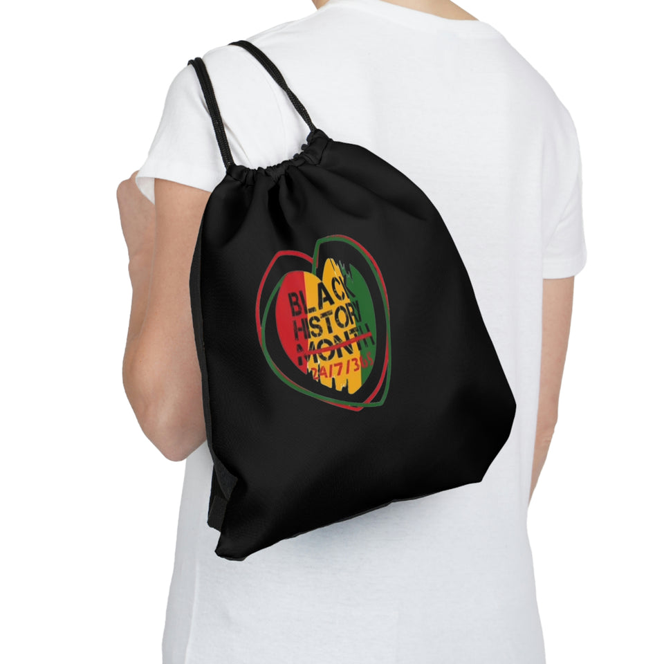 Black History 24/7/365 Outdoor Drawstring Bag