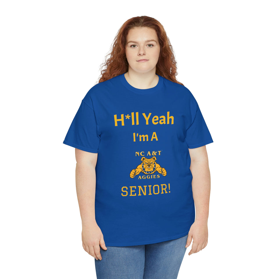 H*ll Yeah! NCAT Senior Unisex Heavy Cotton Tee