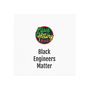 Black Engineers Matter Square Magnet