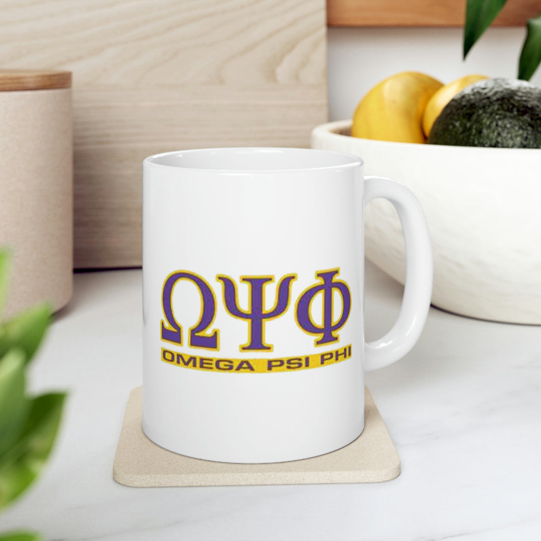 Omega Psi Phi Ceramic Mug 11oz