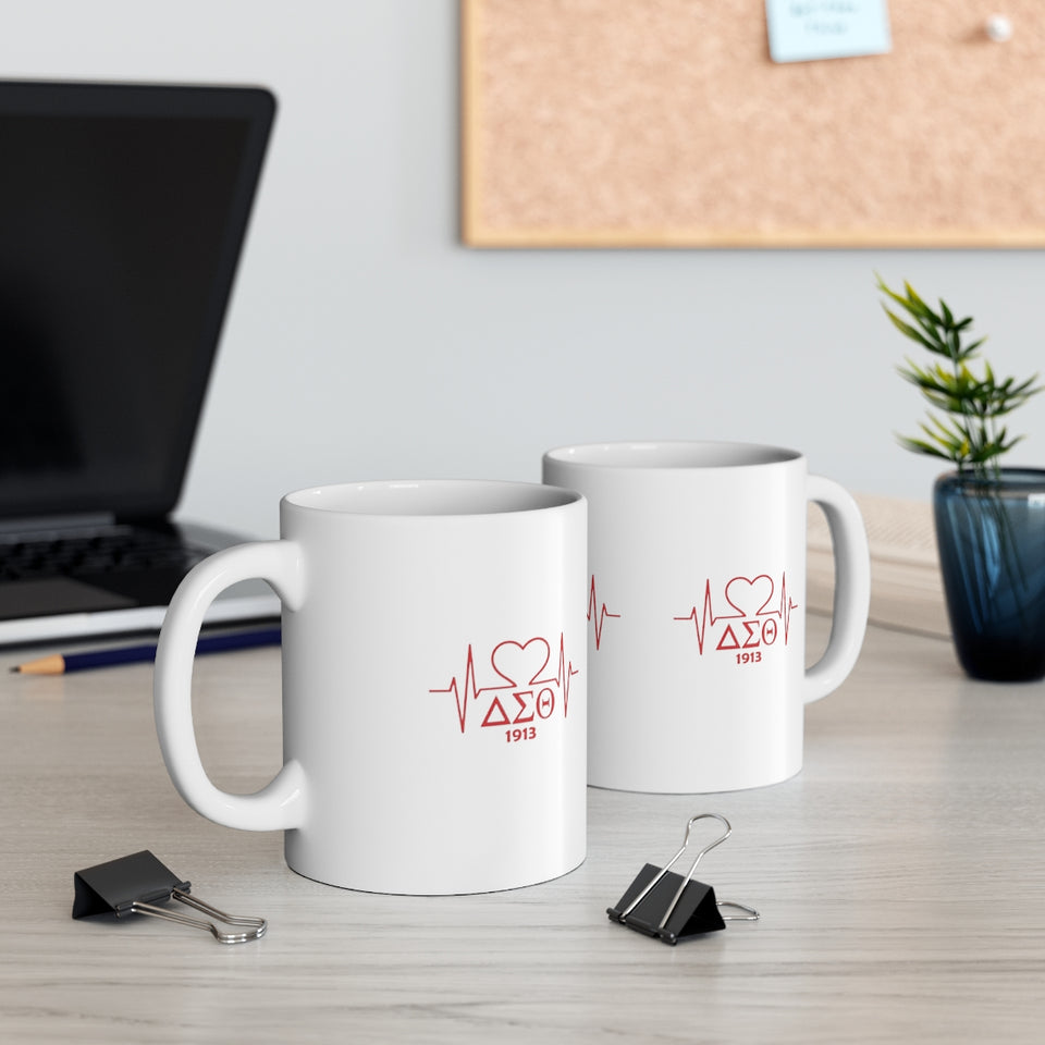 Delta Heartbeat Ceramic Mug 11oz