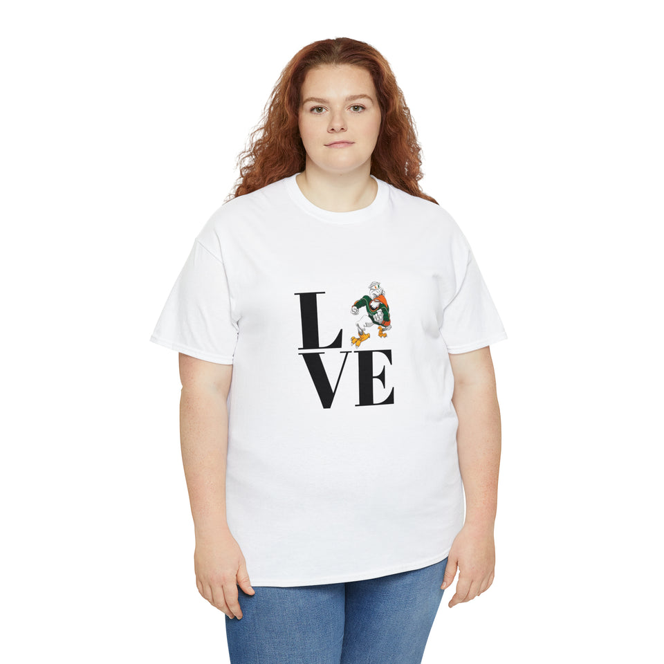 LOVE University of Miami Unisex Heavy Cotton Tee