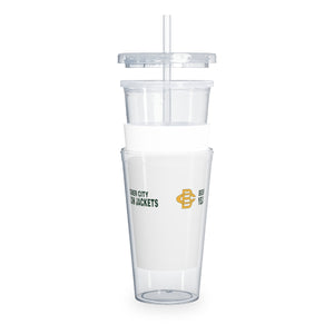 Bessemer City Yellow Jackets Plastic Tumbler with Straw